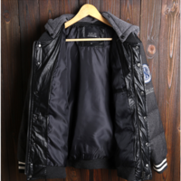 MLB NEW YORK NY THICK BLACK HOODIE BASEBALL JACKET - Thumbnail 2