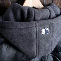 MLB NEW YORK NY THICK BLACK HOODIE BASEBALL JACKET - Thumbnail 3