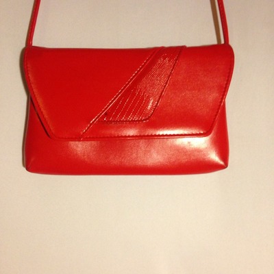 Vintage red leather purse