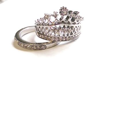 Crown Ring - Princess Ring - Stackable - Silver
