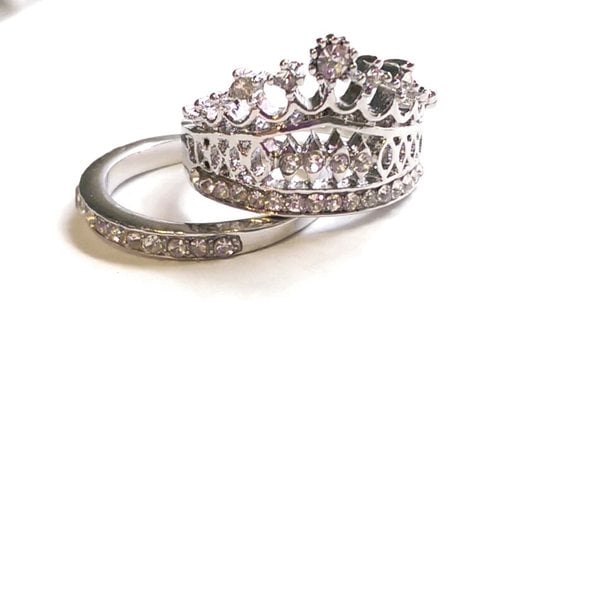 Crown Ring - Princess Ring - Stackable - Silver
