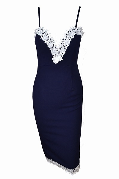 Blue With White Flowers Dress