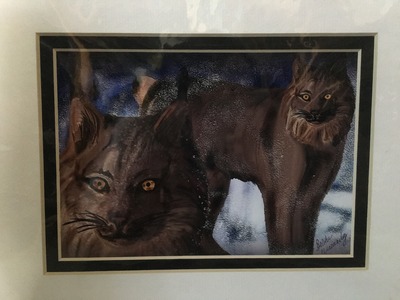 Bobcats in the snow print