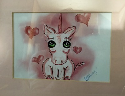 Pink unicorn and hearts  On Sale