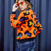 MaxMartin CARTOON FIGURED LEOPARD WOOLEN COAT M2588J153 - Thumbnail 2