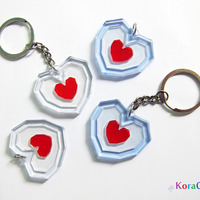 Legend of Zelda: Heart Piece Necklace Keychain (40mm) - Thumbnail 1