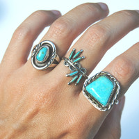 Vintage Fanning Turquoise - Thumbnail 1