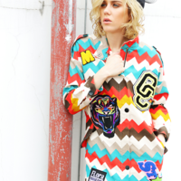 MAXMARTIN STELLER EMBROIDERED RAINBOW WINDBREAKER M7882J253 - Thumbnail 1