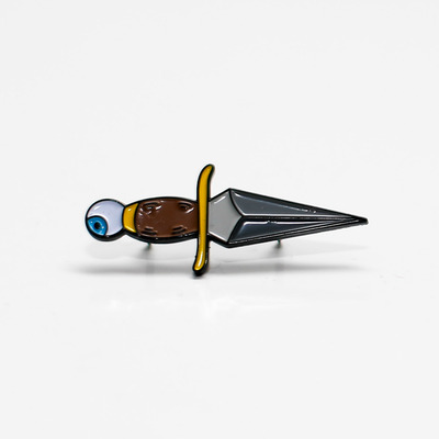 Dagger enamel pin 038