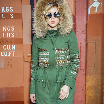 Maxmartin chains work nagymaros collar fall coat m2643m554 - Thumbnail 5