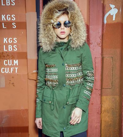 MAXMARTIN CHAINS WORK NAGYMAROS COLLAR FALL COAT M2643M554