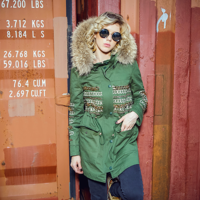 MAXMARTIN CHAINS WORK NAGYMAROS COLLAR FALL COAT M2643M554 - Thumbnail 2