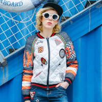 MAXMARTIN SPECIAL PATCH WORK EMBROIDERED SLIM WINTER COAT M8611R154 - Thumbnail 1