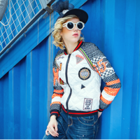 MAXMARTIN SPECIAL PATCH WORK EMBROIDERED SLIM WINTER COAT M8611R154 - Thumbnail 3