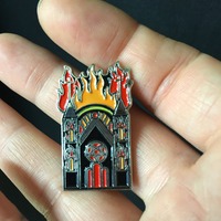 Burning Church Enamel Pin - Thumbnail 1