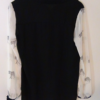 cheetah print sleeve blouse - Thumbnail 3