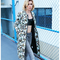 MAXMARTIN CAMOUFLAGE SKULLS FIGURED LONG WINTER COAT M2605R354 - Thumbnail 3