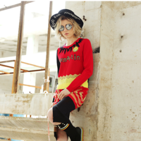 MAXMARTIN CONTRAST COLOR KNITTED TWO PIECES DRESS M5179 - Thumbnail 3