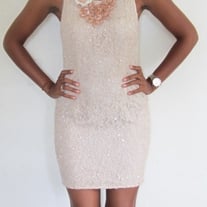 Delicate Nude/Pale Pink Lace Dress