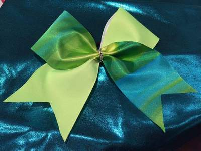 Turquoise and Lime Bow