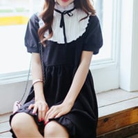 Black Cutie Lolita Falbala Dress SP154238 - Thumbnail 3