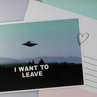 I WANT TO LEAVE - hoax-files postcard - Thumbnail 1