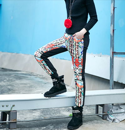 MAXMARTIN ETHNIC STYLE WARM WOOLEN PANTS M6702R354