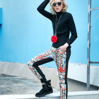 MAXMARTIN ETHNIC STYLE WARM WOOLEN PANTS M6702R354 - Thumbnail 1