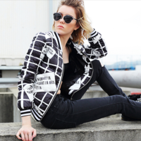 MAXMARTIN LETTERS WITH OREO PLAID WINTER COAT M6700R154 - Thumbnail 1