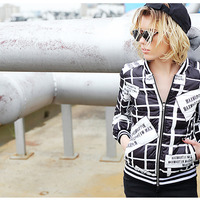 MAXMARTIN LETTERS WITH OREO PLAID WINTER COAT M6700R154 - Thumbnail 2