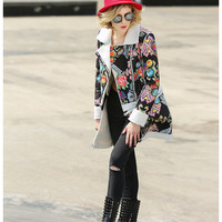 MAXMARTIN DETACHABLE ZIPPER LINE ETHNIC STYLE WARM JACKET M5119J253 - Thumbnail 2