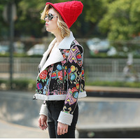 MAXMARTIN DETACHABLE ZIPPER LINE ETHNIC STYLE WARM JACKET M5119J253 - Thumbnail 4