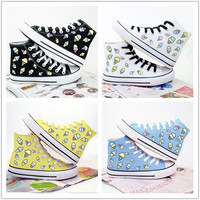 Harajuku ice cream hand-painted canvas shoes - Thumbnail 4