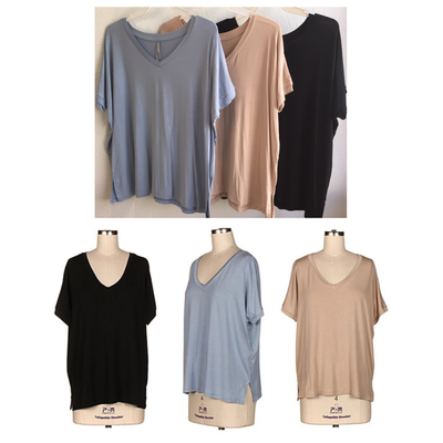Comfy v-neck tops - Thumbnail 3