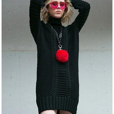 Maxmartin cut out shoulder knitted sweater dress m5202e254 - Thumbnail 5