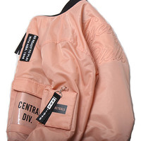 NBA 1946 CHICAGO BULLS CENTRAL THICK BASEBALL CASUAL POWDER PINK COAT - Thumbnail 4