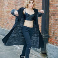 MAXMARTIN GRAY FALL CARDIGAN SWEATER M8688E354 - Thumbnail 4