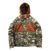 CINSEDOM 1STH DESERT CAMO GREEN CORDUROY EMBROIDERED HOODIE JACKET - Thumbnail 4