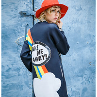 MAXMARTIN PAILLETTE EMBROIDERED STYLISH TRENCH COAT M1028J353 - Thumbnail 1