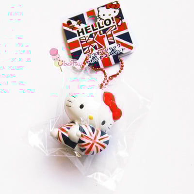 Rare* hello kitty flag union jack heart squishy (licensed)