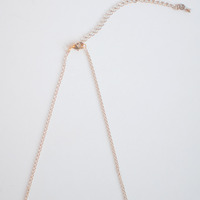 Blue Wood Metal Glass Necklace NL1048 - Thumbnail 4