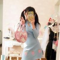 M/L Pink/Blue/Black Starwberry Chinese Dress SP154676 - Thumbnail 2