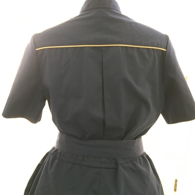 80's does 50's navy dress