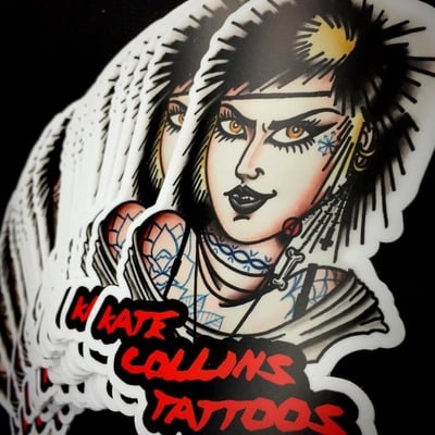 Kate collins tattoo promo sticker