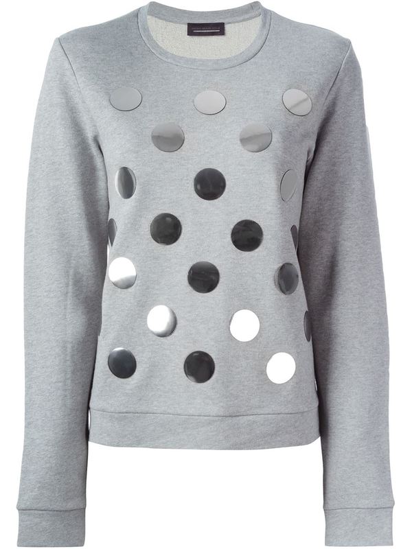 Diesel Black Gold Grey Polka Dot Sweatshirt