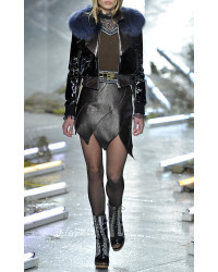 Rodarte brown metallic cashmere sweater