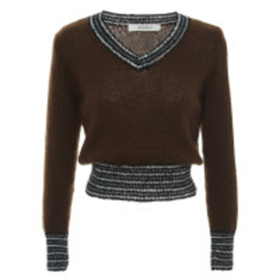 Rodarte brown metallic cashmere sweater
