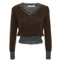 Rodarte Brown Metallic Cashmere Sweater-2