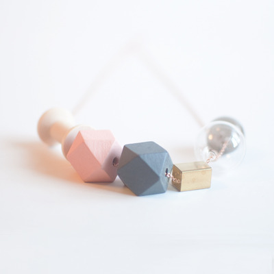 Light pink glass bead necklace nl1044 - Thumbnail 1