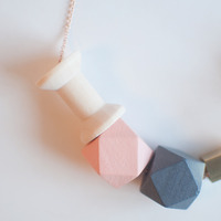 Light Pink Glass Bead Necklace NL1044 - Thumbnail 3